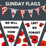 Free Printable Poppy Bunting For Remembrance Day (Poppy Day)   Free Printable Poppy Images
