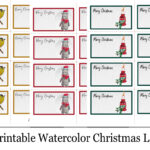 Free Printable Watercolor Christmas Labels   Free Printable Christmas Labels Word