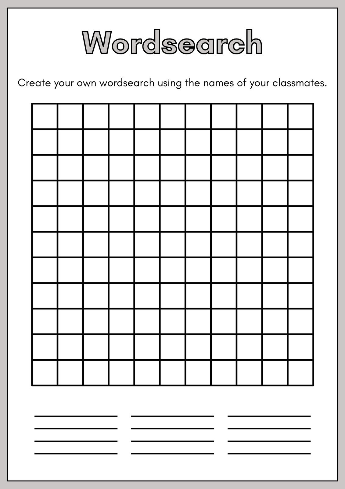 Free Printable Word Search Worksheet Templates | Canva - Free Online Printable Word Search Puzzle Maker