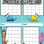 Free Sticker Charts For Speech Therapy: 8 Monster Theme Designs   Free Printable Animal Behavior Charts