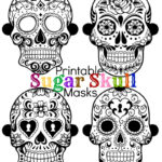 Halloween: Printable Sugar Skull Masks   See Vanessa Craft   Free Printable Paper Skull
