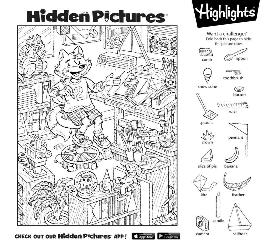 Free Hidden Pictures For Adults To Print
