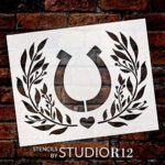 Horseshoe Laurel Wreath Stencilstudior12 Diy Country Farmhouse Home  Decor Craft & Paint Wood Sign Reusable Mylar Template Rural Barn Animal  Lover   Free Printable Country Stencils