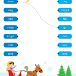 Jingle Bells Worksheet   Match The Rhyming Words   Super Simple   Free Printable Christmas Rhyming Worksheets