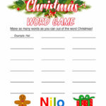 Kids Games For Christmas   Free Printable Word Game   Free Printable Holiday Word Games