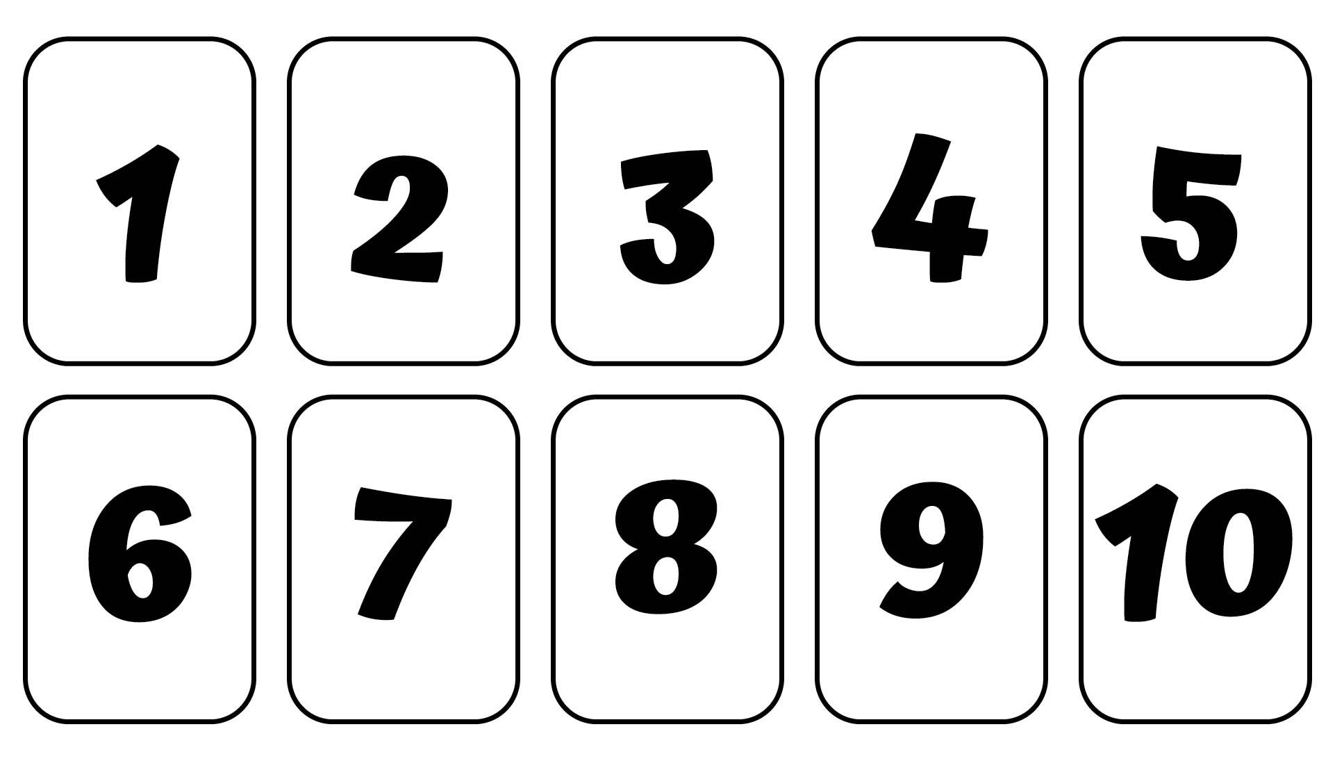 Large Printable Numbers 1 10 | Free Printable Numbers, Large - Printable Numbers 1-10