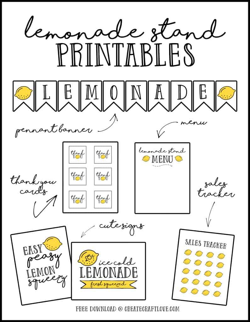 Lemonade Stand Printables | Kid&amp;#039;S Summer Boredom Buster - - Free Printable Lemonade Signs