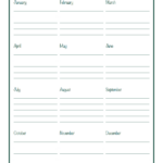 Monthly Reminders Printable — Alaina Ann   Free Printable Reminder Templates