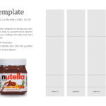 Nutella 13Oz Bottle Label , Paper Size 8.5" X 11"   Free Printable Nutella Labels