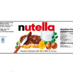 Nutella Edible Label   Free Printable Nutella Labels