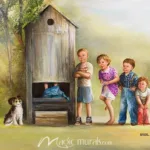 Outhouse Kids Wallpaper Wall Muralmagic Murals   Free Printable Pictures Of Outhouses