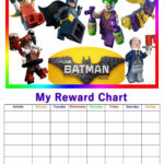 Personalised Childrens A4 Reward Behaviour Chart Lego Batman And  Stickers!(3)   Free Printable Batman Reward Chart