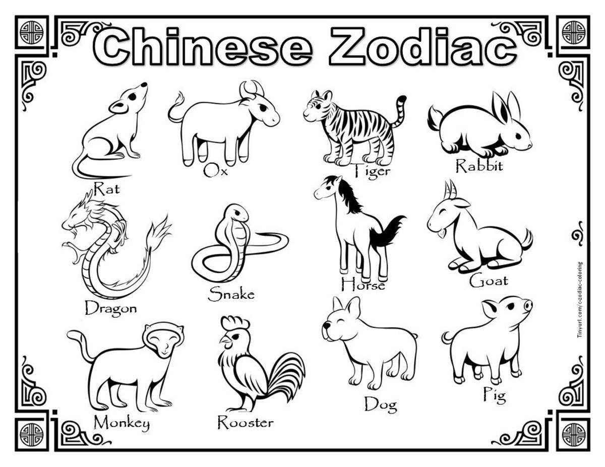 Printable Chinese Zodiac Coloring Sheets - Hubpages - Free Printable Chinese Zodiac Signs