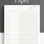 Printable Columnar Paper. Accounting Ledger. Digital Ledger Paper   Free Printable Accounting Paper