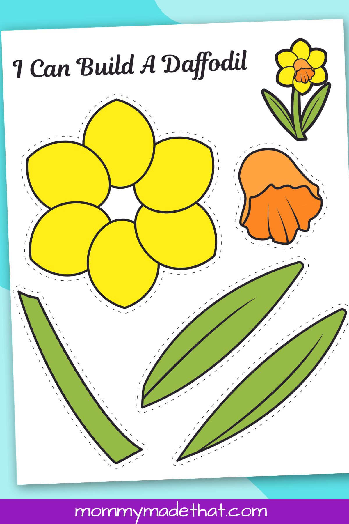 Printable Daffodil Craft (With Free Template) - Printable Pictures Of Daffodils