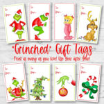 Printable Grinch Gift Tags, Grinch Christmas Gift Tags, 8 Designs   Free Printable Grinch Gift Tags