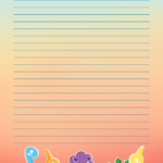 Printable Kawaii Dinosaur Stationery   Free Printable Dinosaur Stationery