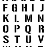 Printable Letter Stencils For Block And Small Font   Printable Stencils A Z