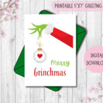 Printable Merry Grinchmas Card, Grinch Card, Instant Download   Grinch Card Printable