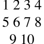 Printable Numbers   58 Free Printables | Printabulls   Large Printable Numbers 1 10