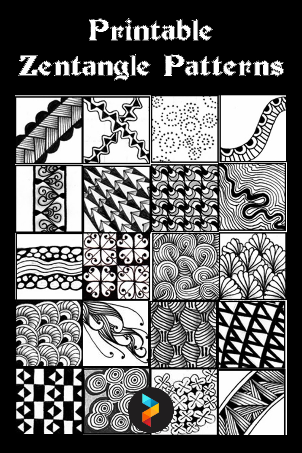 Printable Zentangle Patterns | Zentangle Patterns, Printable - Printable Zentangle Patterns