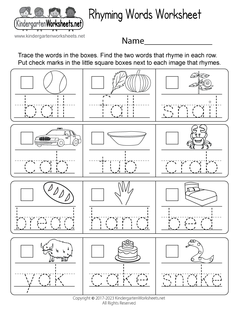 Rhyming Words Worksheet - Free Printable, Digital, &amp;amp; Pdf - Free Printable Christmas Rhyming Worksheets