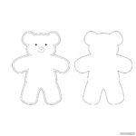 Simple Printable Teddy Bear Sewing Pattern | Teddy Bear Sewing   Teddy Bear Sewing Template Printable