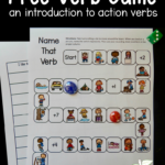 Simple Verb Game | Verb Activities For First Grade, Verb Games   Free Printable Verb Games