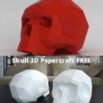 Skull 3D Papercraft Free | Free Download   Free Printable Paper Skull