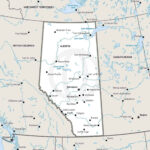 Stock Vector Map Of Alberta | One Stop Map   Free Printable Alberta Maps