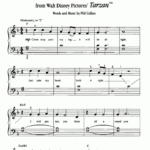 Tarzan You'Ll Be In My Heart Easy Piano Sheet Music | Easy Sheet Music   Free Printable Sheet Music For Piano Disney