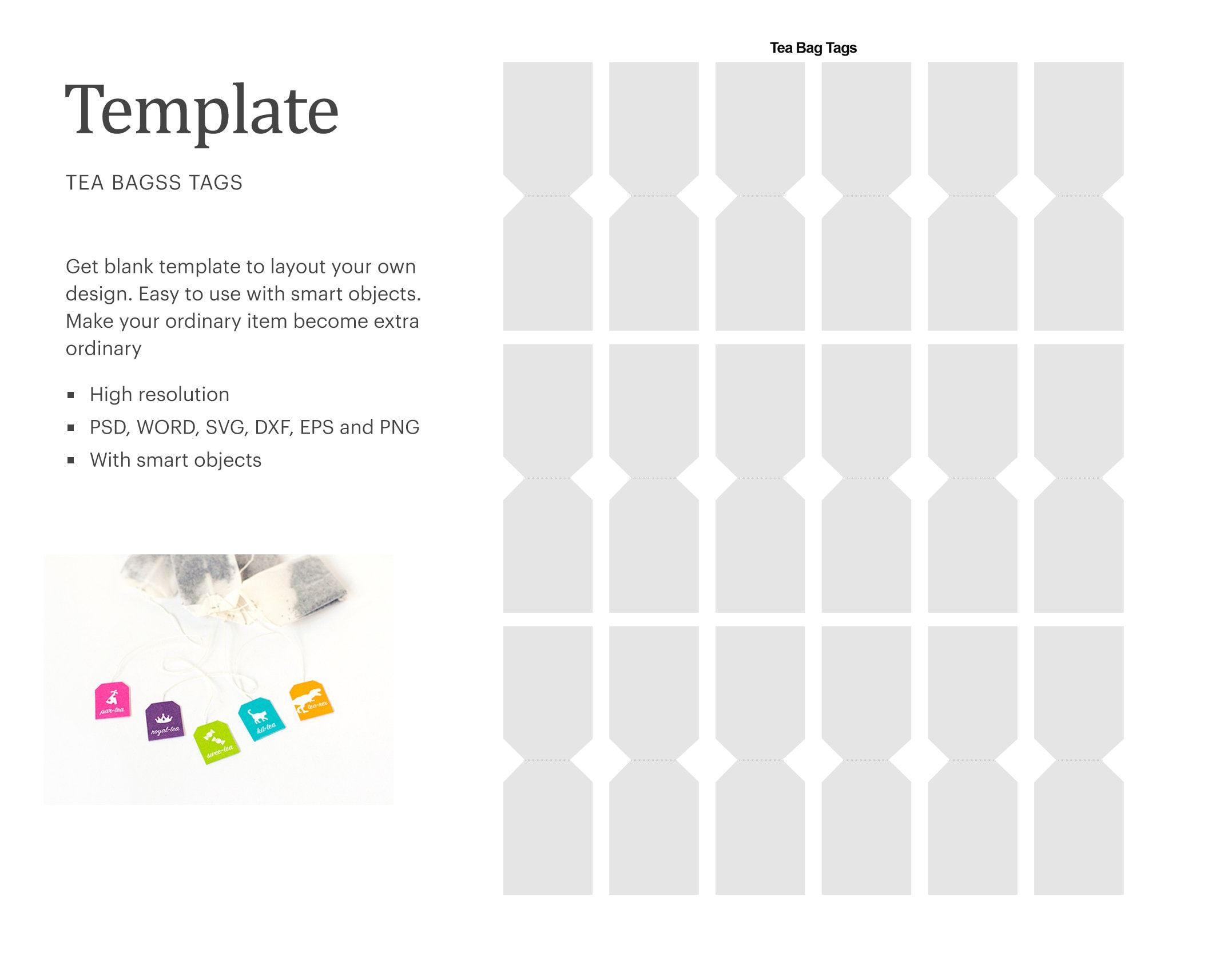 Tea Bag Tags Template, Printable Tea Tag Template, Party Favor Tea Tag | Cricut Silhouette | Silhouette Studio | Paper Size Letter - Printable Tea Tags Free