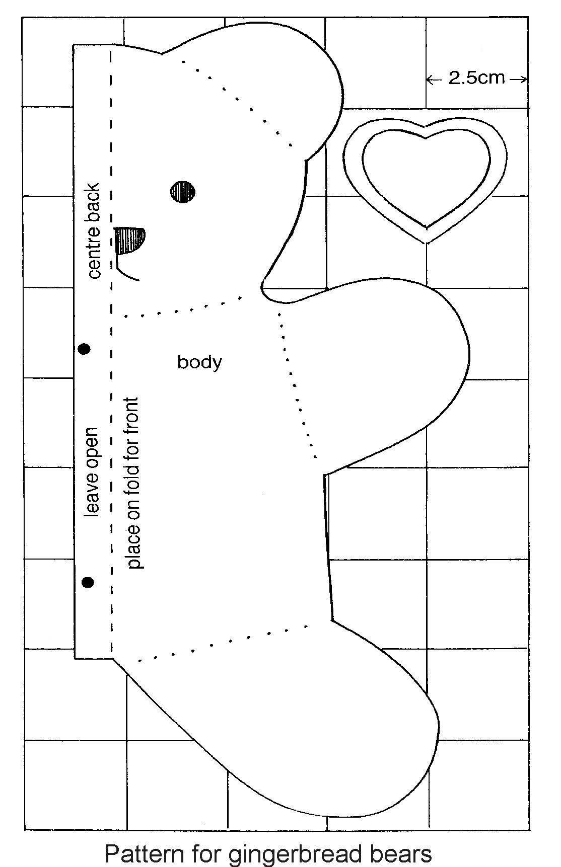 Template Free Printable Easy Teddy Bear Pattern - Printable - Teddy Bear Patterns Free Printable