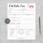 Tortenbestellformular Bearbeitbar Bestellformulare Vorlage   Free Printable Bakery Order Forms