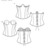 Turning The Parker Corset Into A Bustier With Straps   Free   Free Printable Corset Sewing Pattern