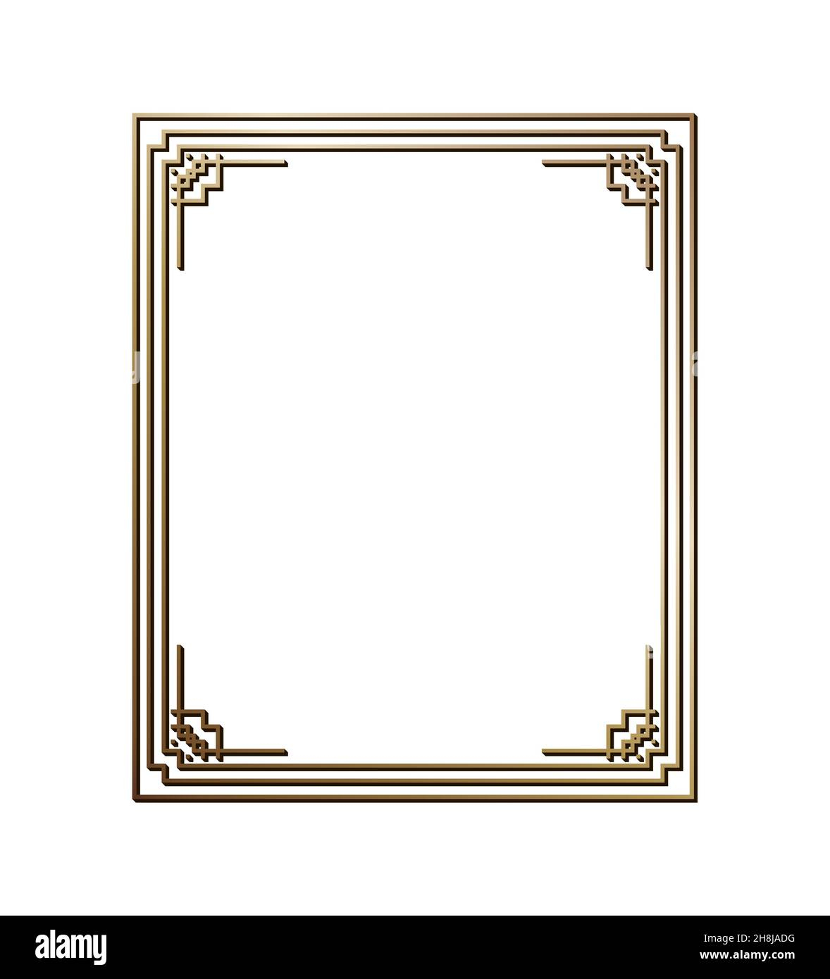 Vector Illustration Of Art Deco Borders And Frames. Creative - Free Printable Art Deco Borders