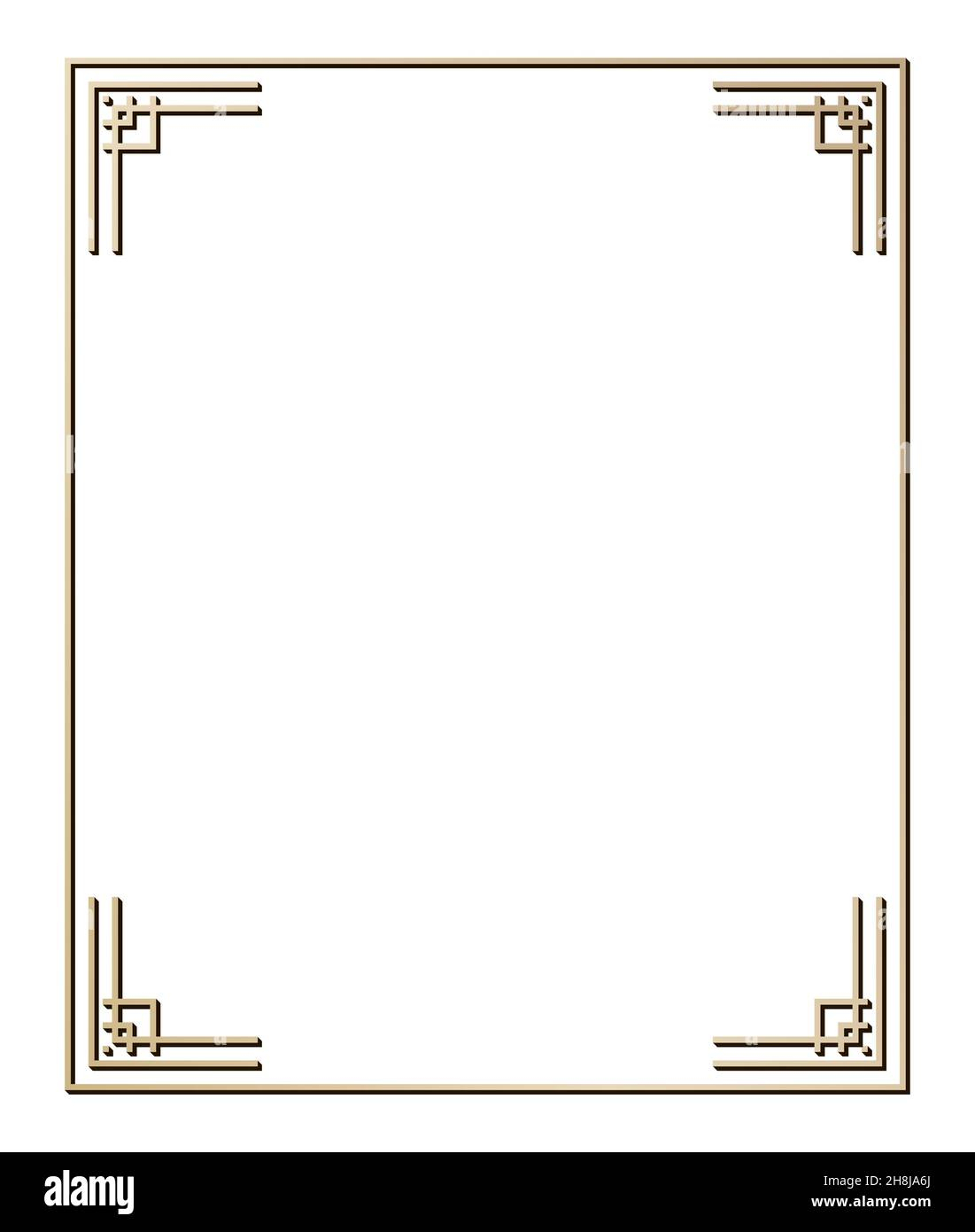 Vector Illustration Of Art Deco Borders And Frames. Creative - Free Printable Art Deco Borders