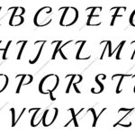 Vintage Calligraphy Uppercase & Lowercase Letter Stencils A Z 1/4   Printable Stencils A Z