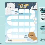 Winter Animals Reward Chart Printable Behavior Chart Potty   Free Printable Animal Behavior Charts