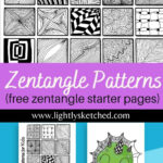 Zentangle Patterns Easy Part 3 | Mindfulness Activities For Kids   Printable Zentangle Patterns