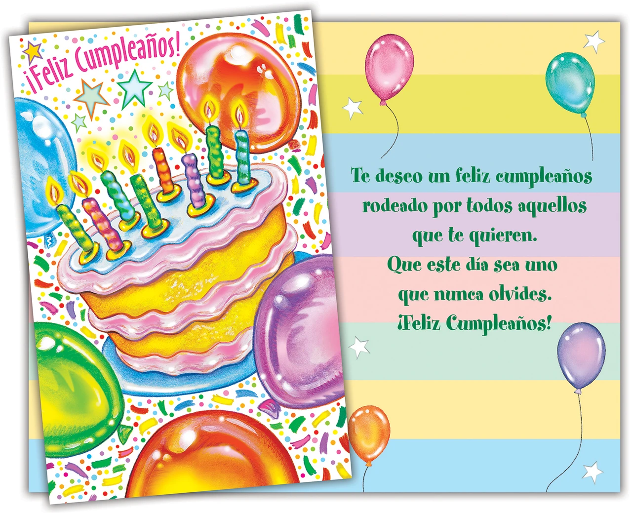 01009 Six Spanish Birthday General Greeting Cards With Six Envelopes 1 98 For Six Cards