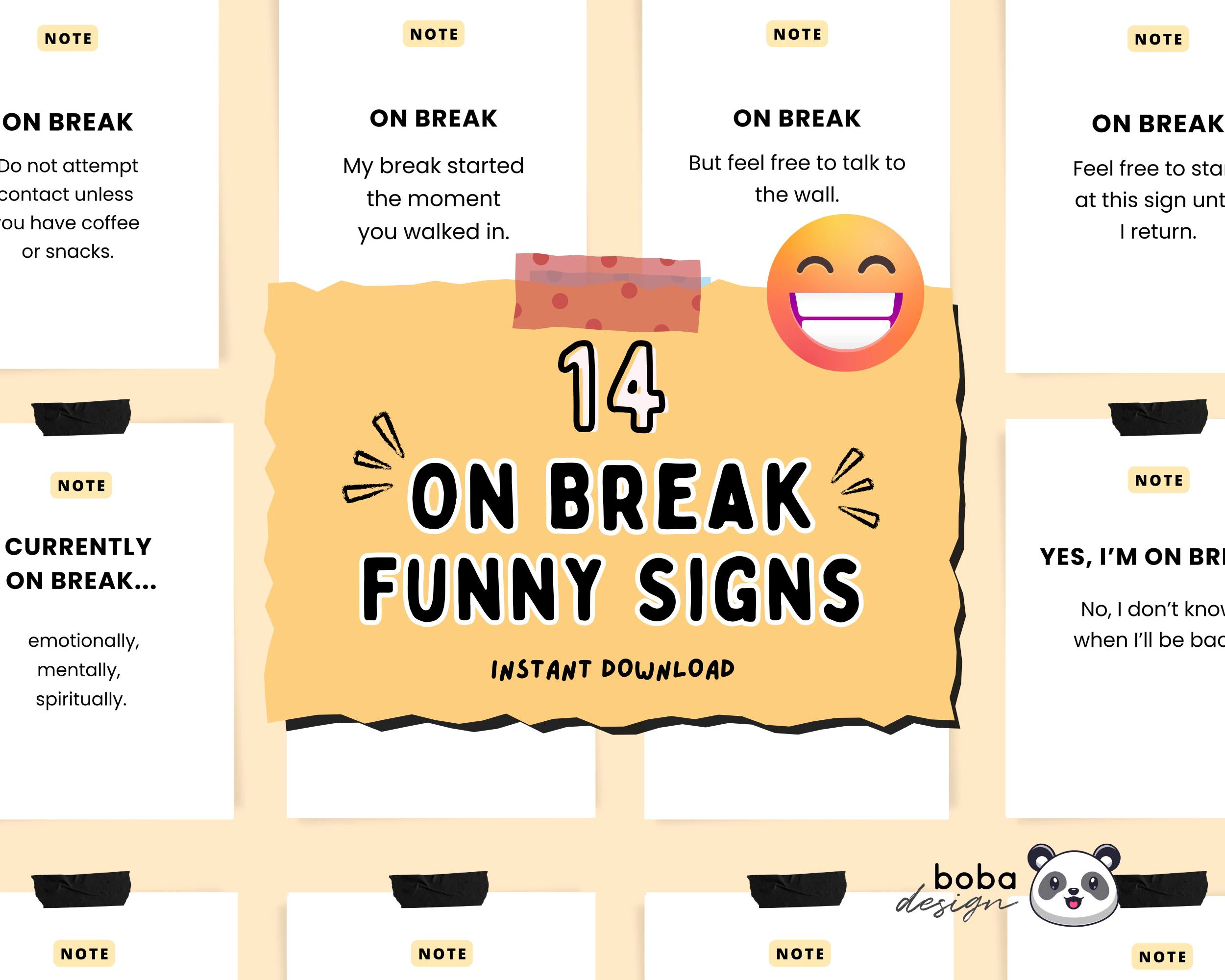 14 Printable Funny On Break Signs Funny