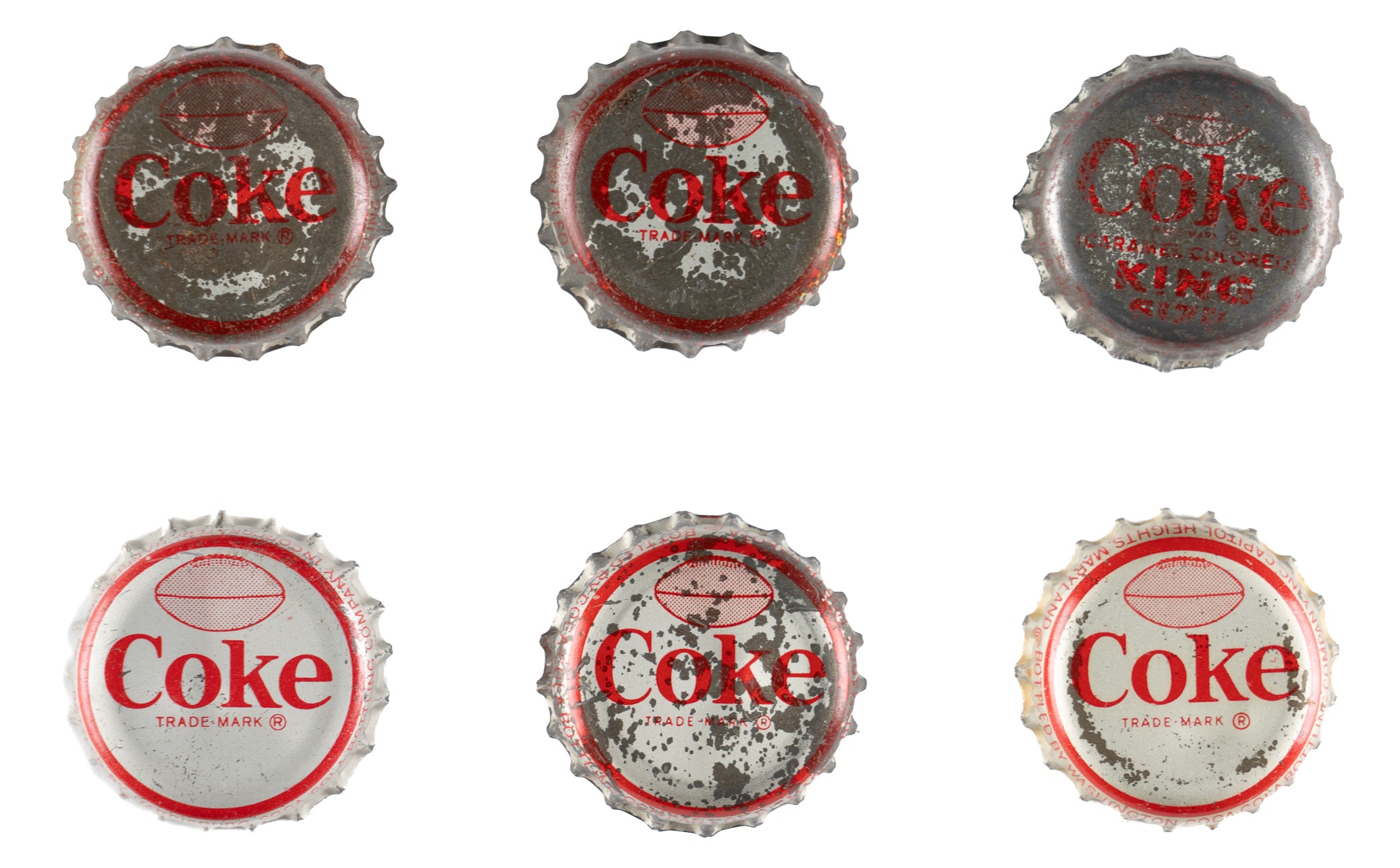 1964 To 1966 Coca Cola Football Bottle Cap Complete And Near Complete Team Set Collection 631