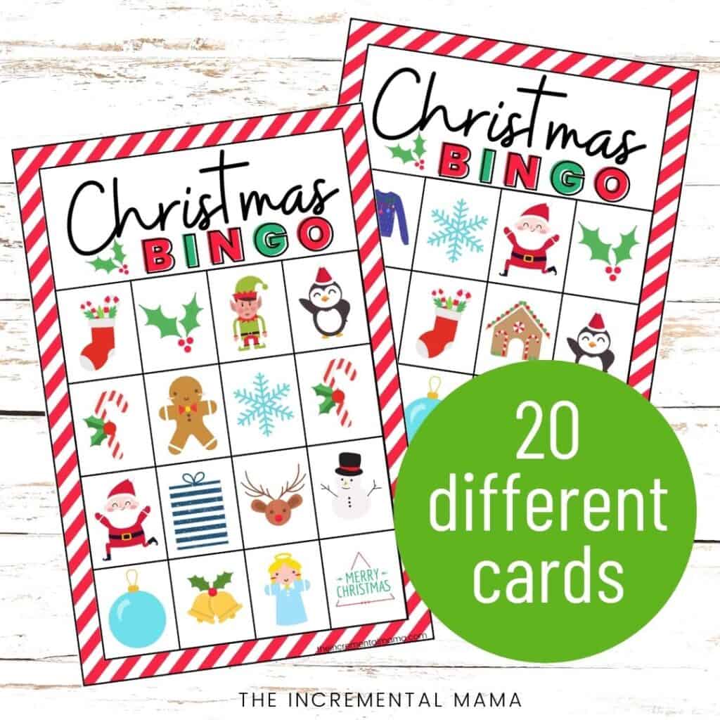 20 Free Printable Christmas Bingo Cards