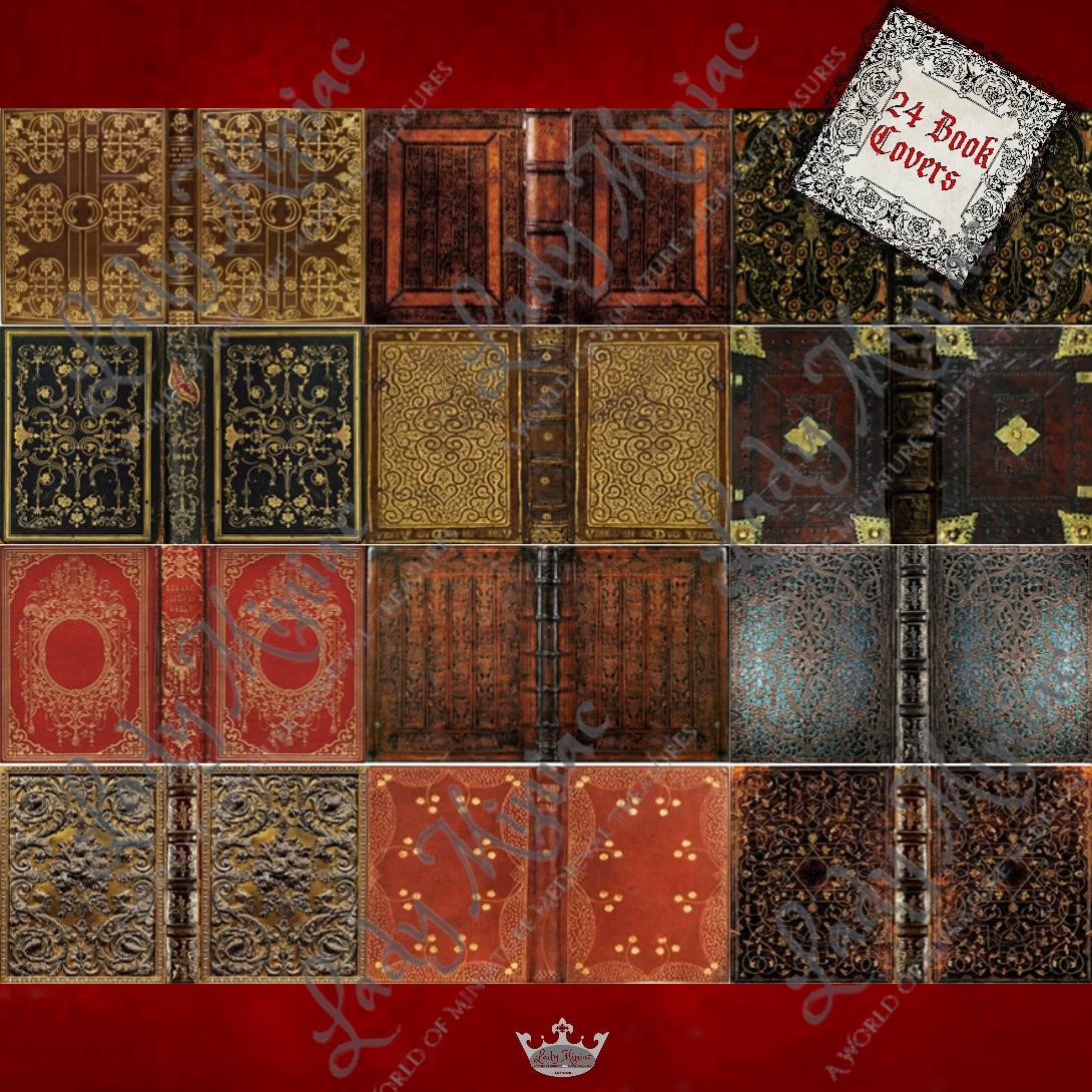 24 Decorative Antique Book Covers 24 Decorative Antique Book Covers