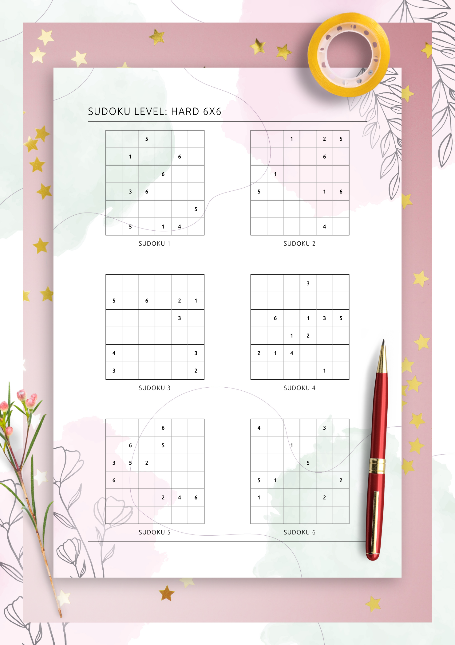 6 Page Hard Vertical 6 Page Hard Vertical