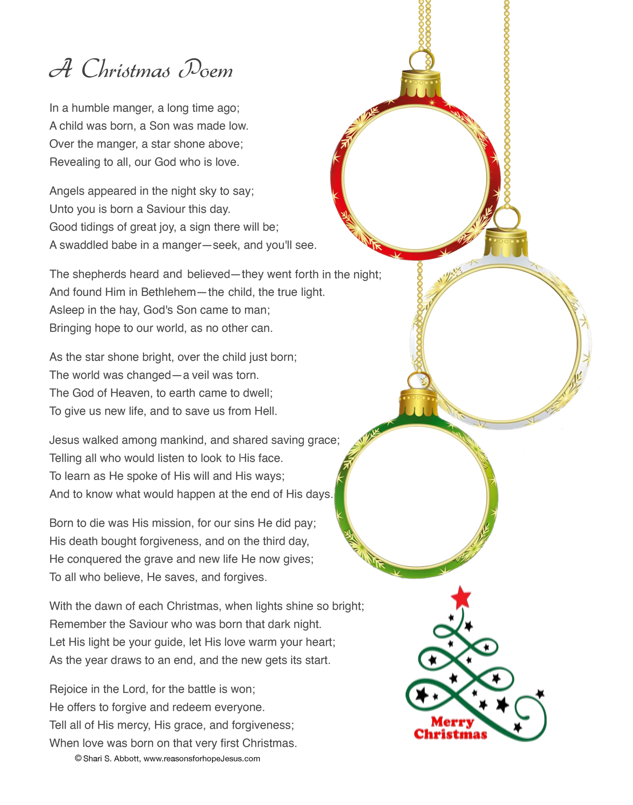 A Christmas Poem A Christmas Poem