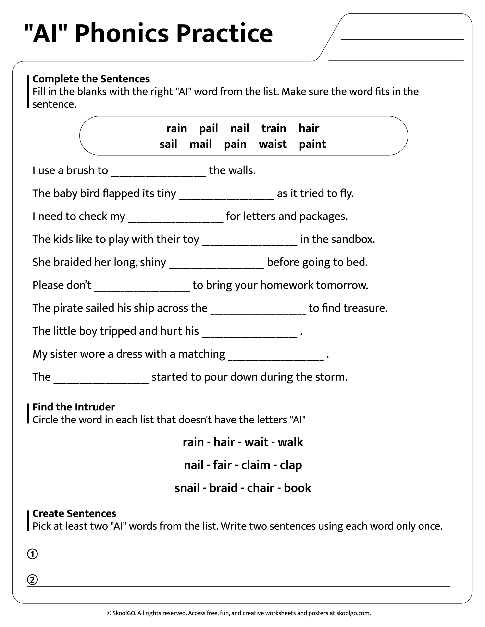 Ai Phonics Practice Worksheet Grades 1 3 Pdf Ai Phonics Practice Worksheet Grades 1 3 Pdf