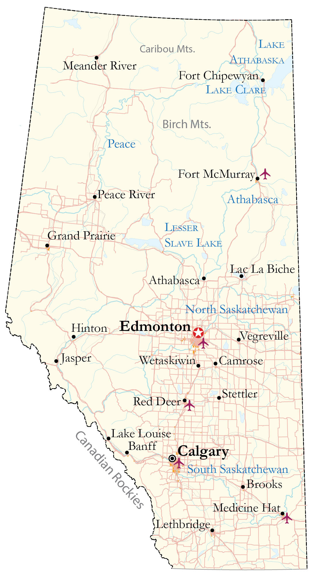 Alberta Map Alberta Map