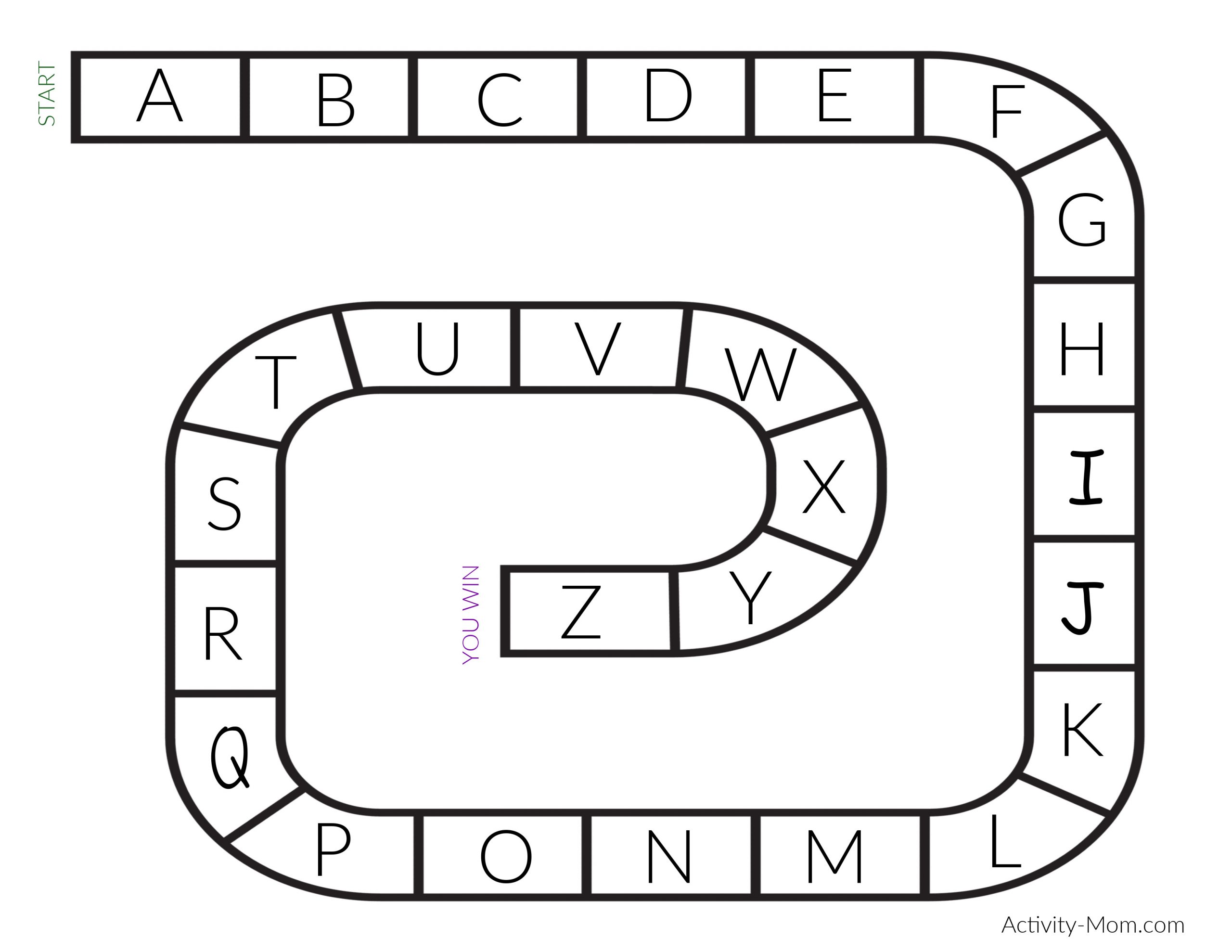Alphabet Board Game Printable
